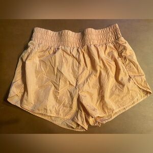 Peach SO Elastic Waist Shorts